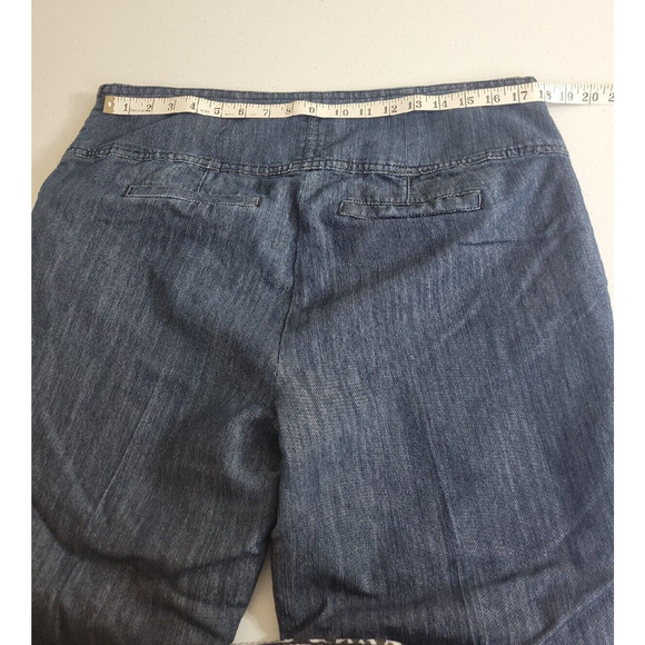 Cato Blue Denim Grunge Button High Rise Wide Leg Jeans Womens Plus Size 16W - Picture 4 of 11